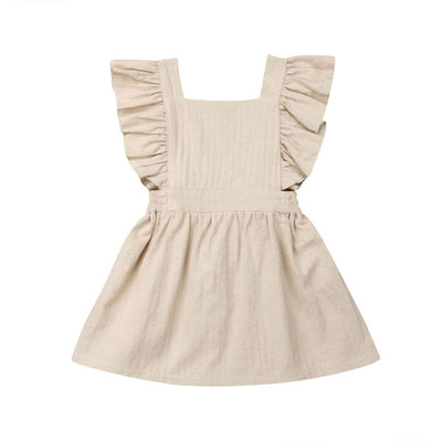 WickedAF Honor Beige Baby Girl and Toddler Dress