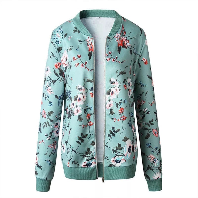 WickedAF jacket Light Blue / S Alisha Floral Bomber Jacket