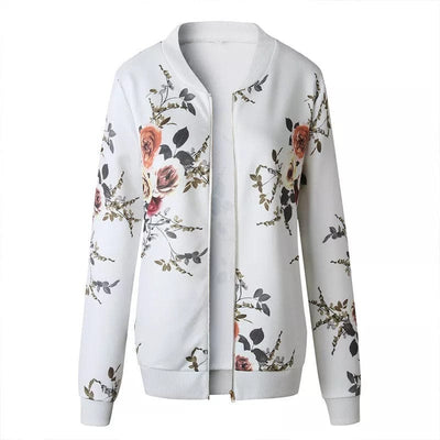 WickedAF jacket White / S Alisha Floral Bomber Jacket