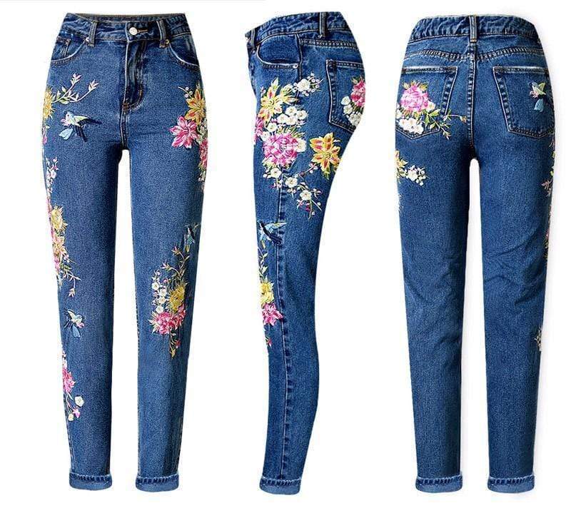 Brigitte Floral Blue Jeans