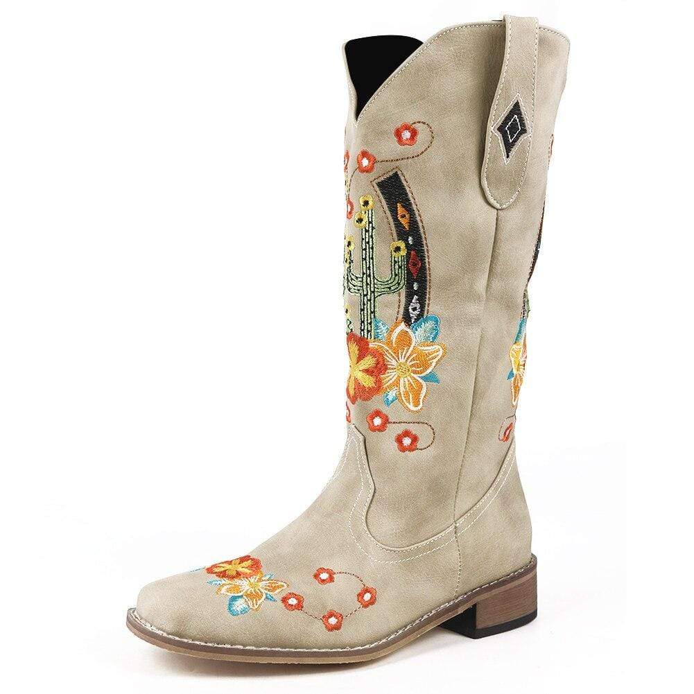 WickedAF Khaki / 7.5 Verena Cowgirl Boots