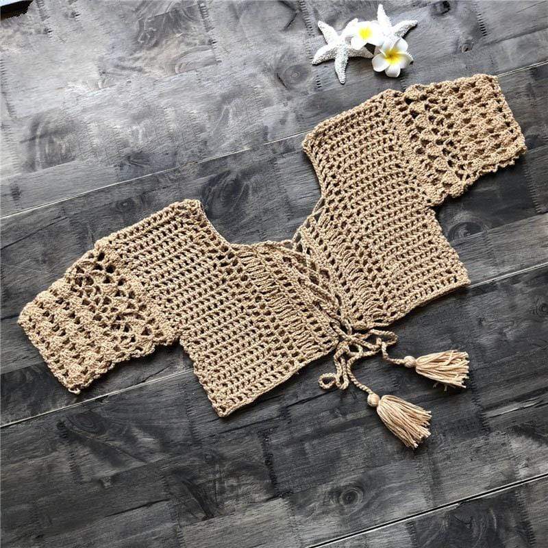 Mia Handmade Crochet Women Knit Top - wickedafstore