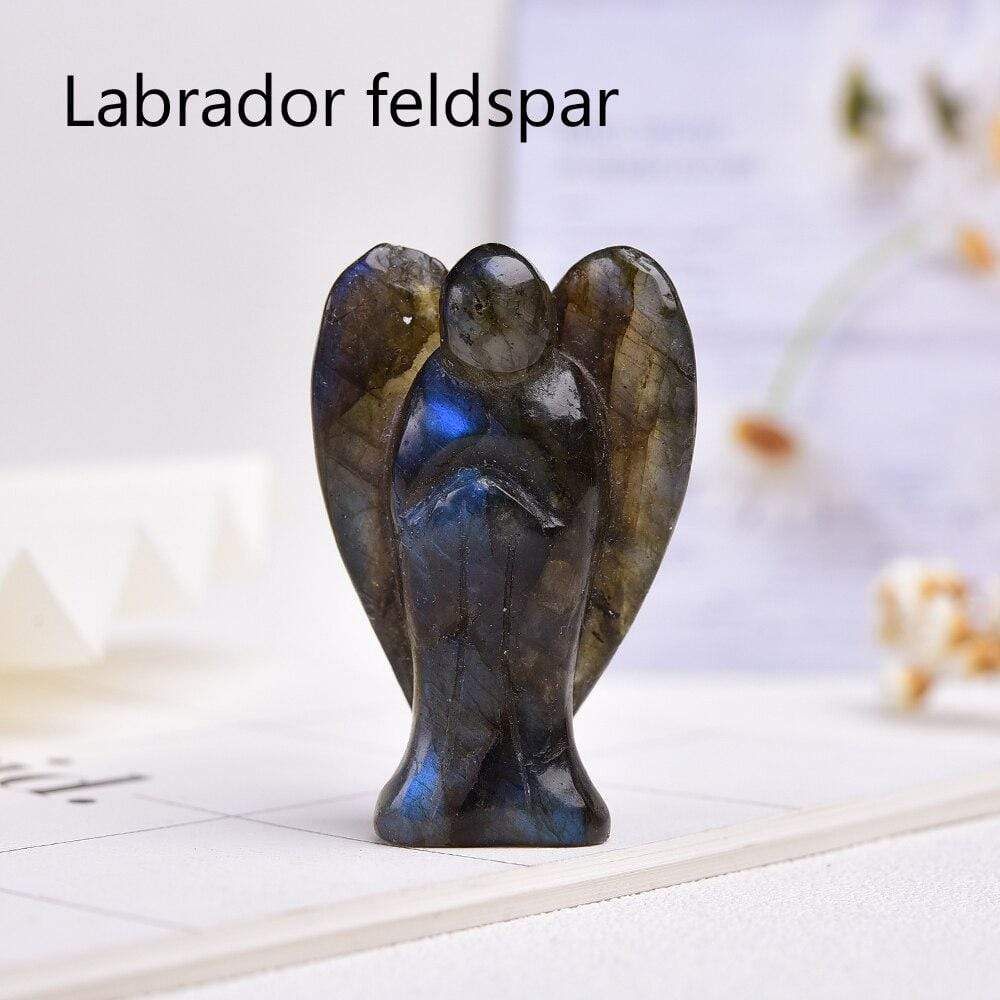 WickedAF Labrador feldspar / 5cm/2" Guardian Angel Crystal Figurine