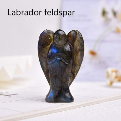 WickedAF Labrador feldspar / 5cm/2" Guardian Angel Crystal Figurine
