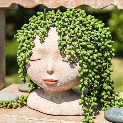 Lady Of The Flowers Head Planter