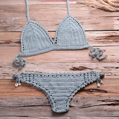 WickedAF Lake Green / XL Annabella Handmade Knitted Bikini Set