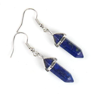 WickedAF Lapis Lazuli Hexagonal Natural Stone Earrings