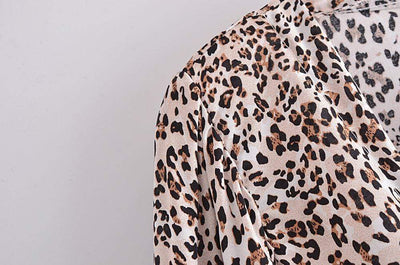 WickedAF Leopard Print Cropped Blouse