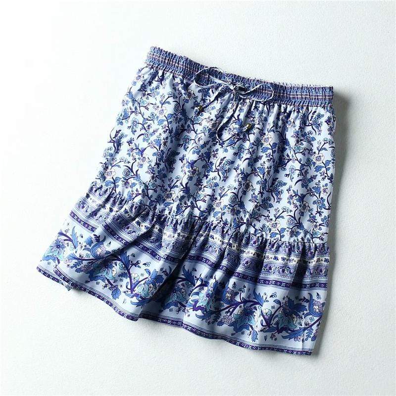 WickedAF Light blue / L Irie Boho Mini Skirt