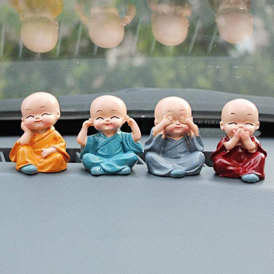 WickedAF Little Monk Figurines 4pc Set