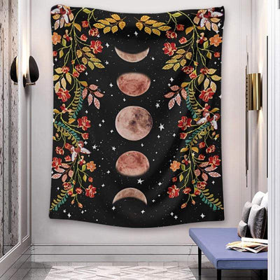 Lunar Phases Tapestry - wickedafstore
