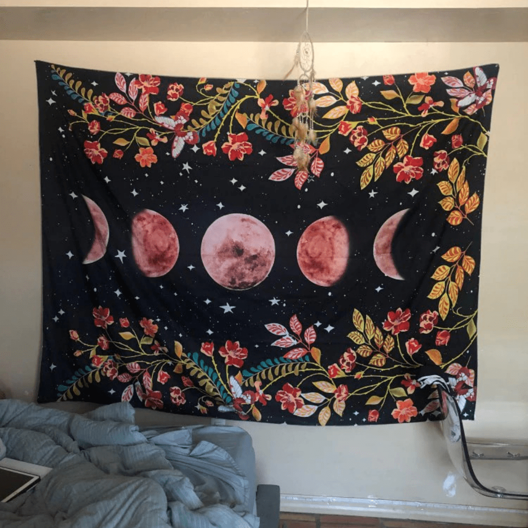 WickedAF Lunar Phases Tapestry