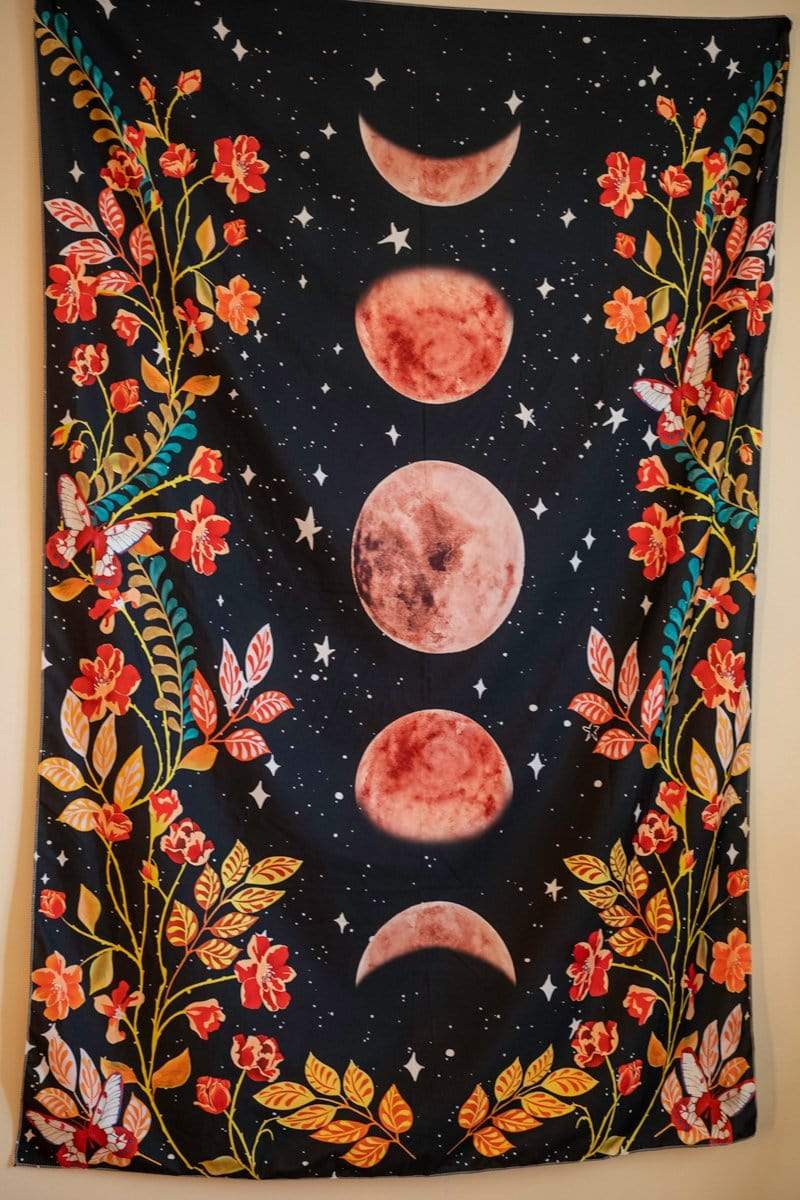 WickedAF Lunar Phases Tapestry