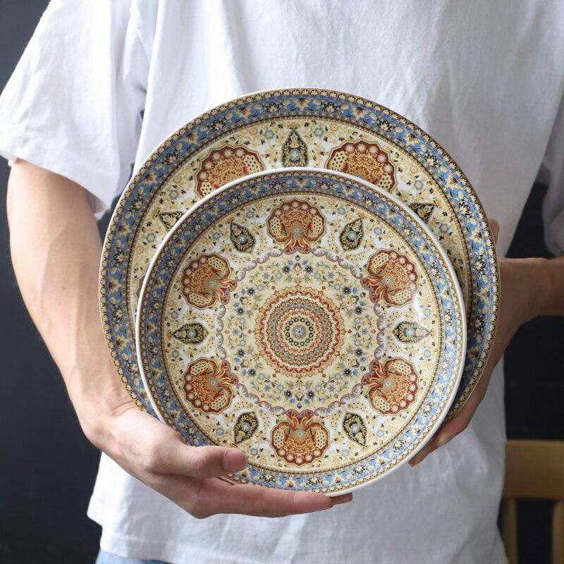 Mandala Ceramic Plates - wickedafstore