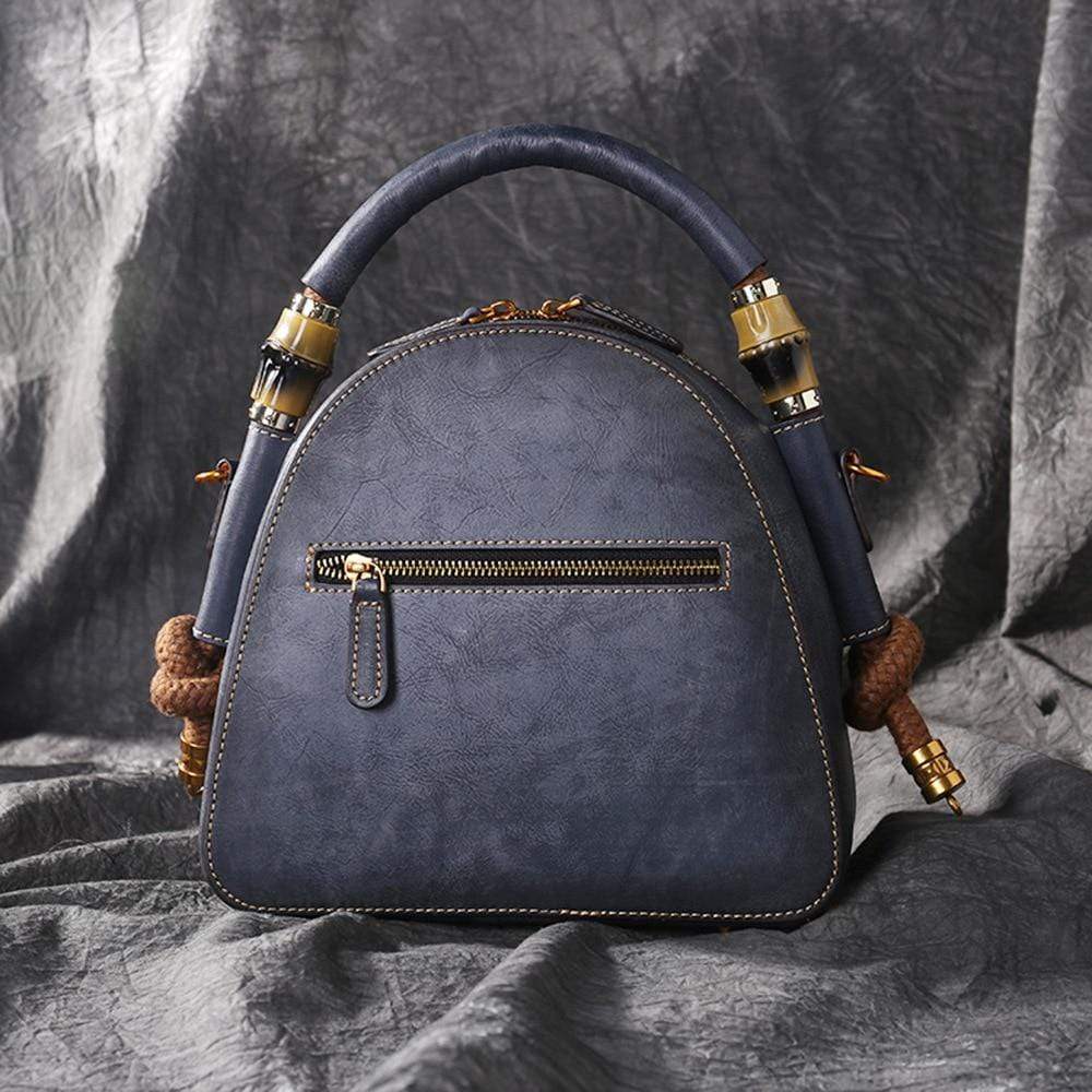 Mandala Embossed Leather U-Handbag