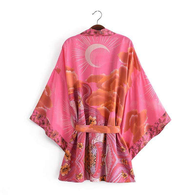 WickedAF Mane Kimono in Pink