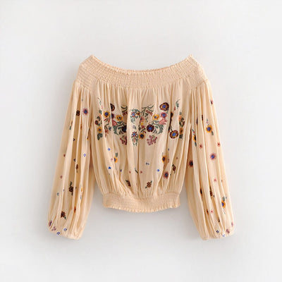 WickedAF Martha Embroidered Blouse