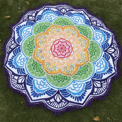 Lotus Mandala Round Mat - wickedafstore