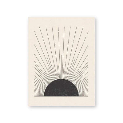 Mid-Century Black Sun Print