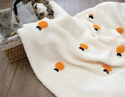 WickedAF Mini Oranges Embroidered Blanket