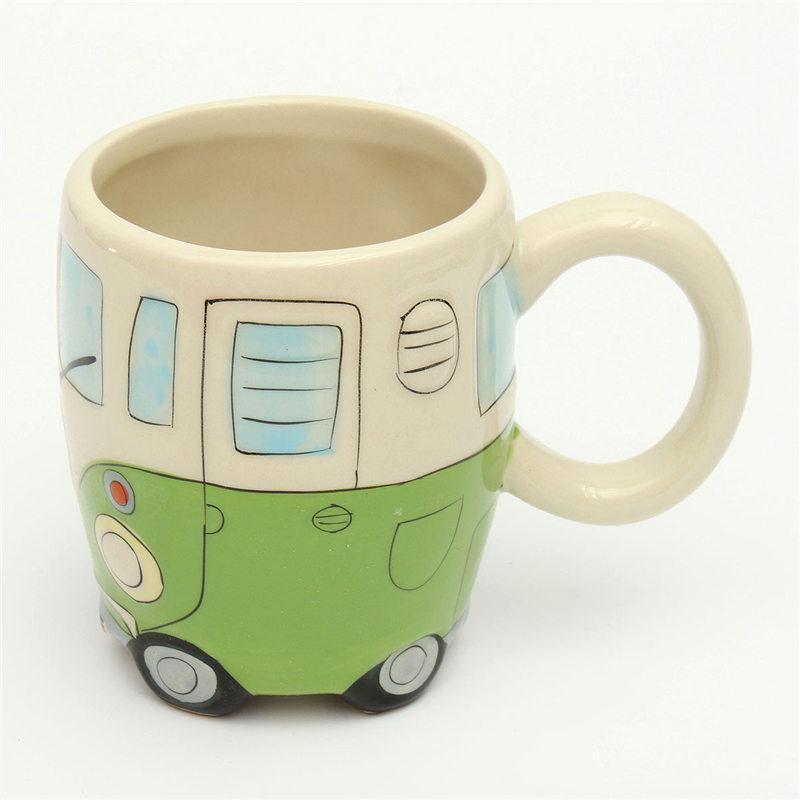 Hippie Bus Handmade Travel Coffee Mug Fits in Car Console Holder –  BumbleBee Pottery