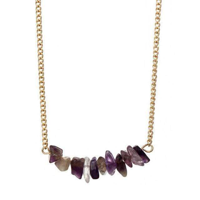 WickedAF Necklace Amethyst Natural Stone Choker Necklace