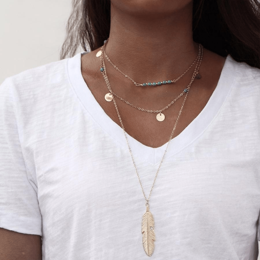 Boho Feather Necklace