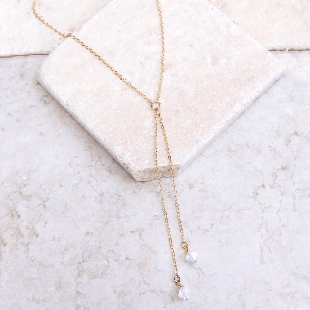 WickedAF Necklace "Dangle" White Crystal Necklace