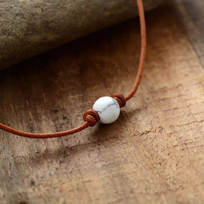 WickedAF Necklace Howlite Natural Stone Choker