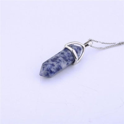 WickedAF Necklace Lapis lazuli Natural Crystal Link Chain Necklace