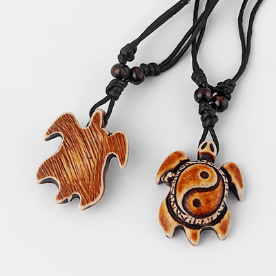 Tribal Turtle Necklace Set Of 8