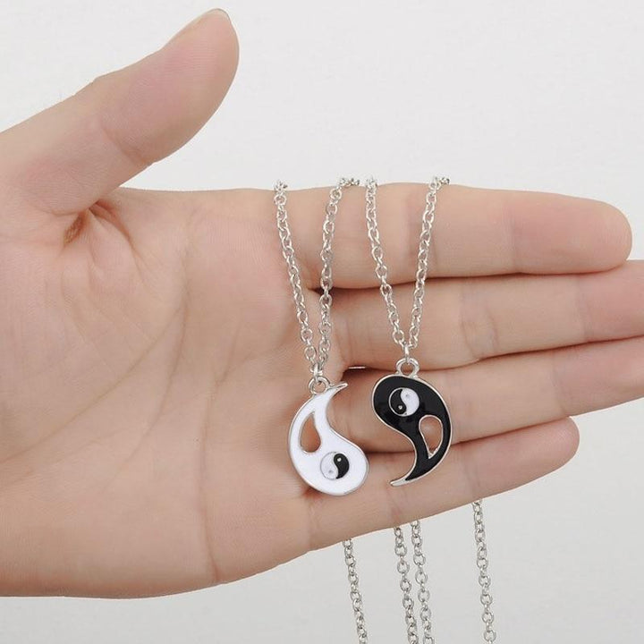 K-KED Chinese Yin Yang Tai Chi Eight Trigrams Stainless Steel Pendant Couple Necklaces