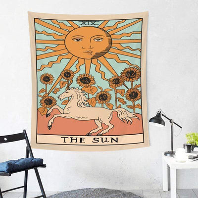THE SUN Tarot Wall Tapestry - wickedafstore