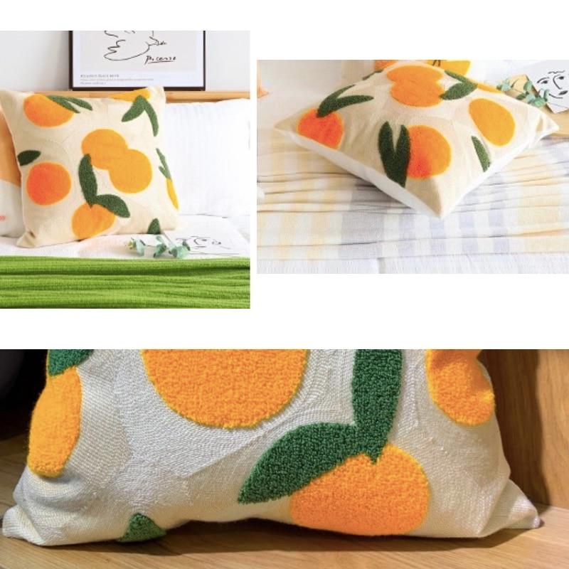 WickedAF Orange Embroidery Cushion Cover
