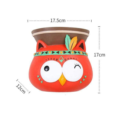 WickedAF Owl Animal Shaped Wall Mounted Planters