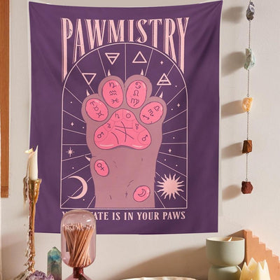 WickedAF Pawmistry Tapestry