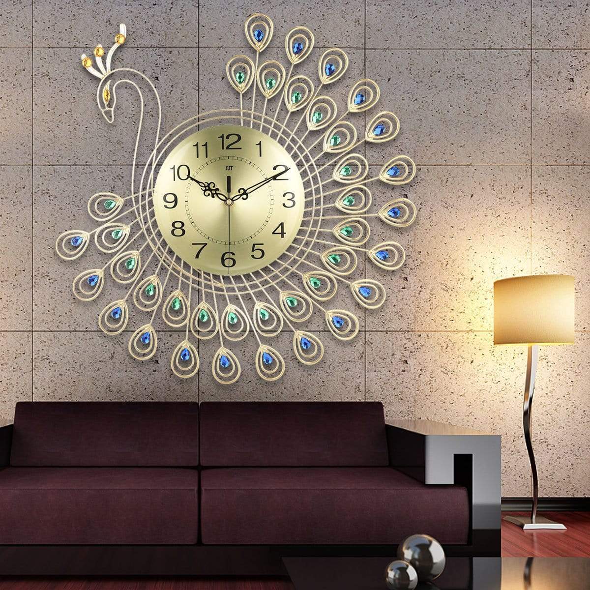 Peacock Wall Clock - wickedafstore