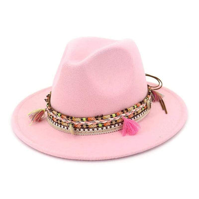 WickedAF Pink Jazz Style Fedora Hat