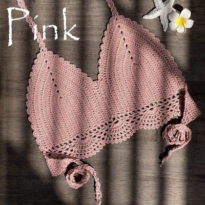 WickedAF Pink / S Brunilda Boho Bikini Top