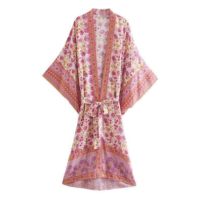 WickedAF Pink / S Fabrizia Kimono in Pink