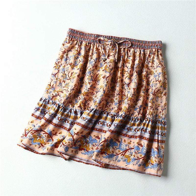 WickedAF Pink / S Irie Boho Mini Skirt