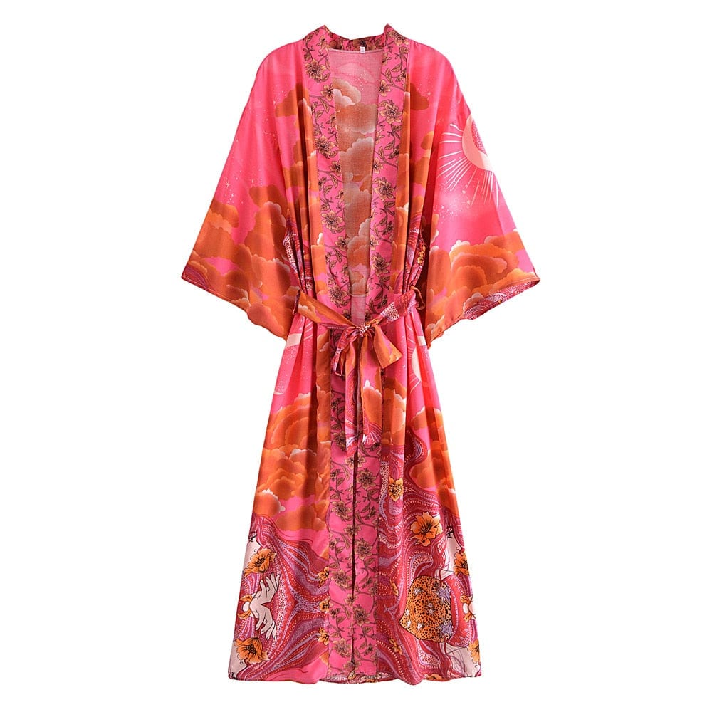 WickedAF Pink / S Saranya Kimono