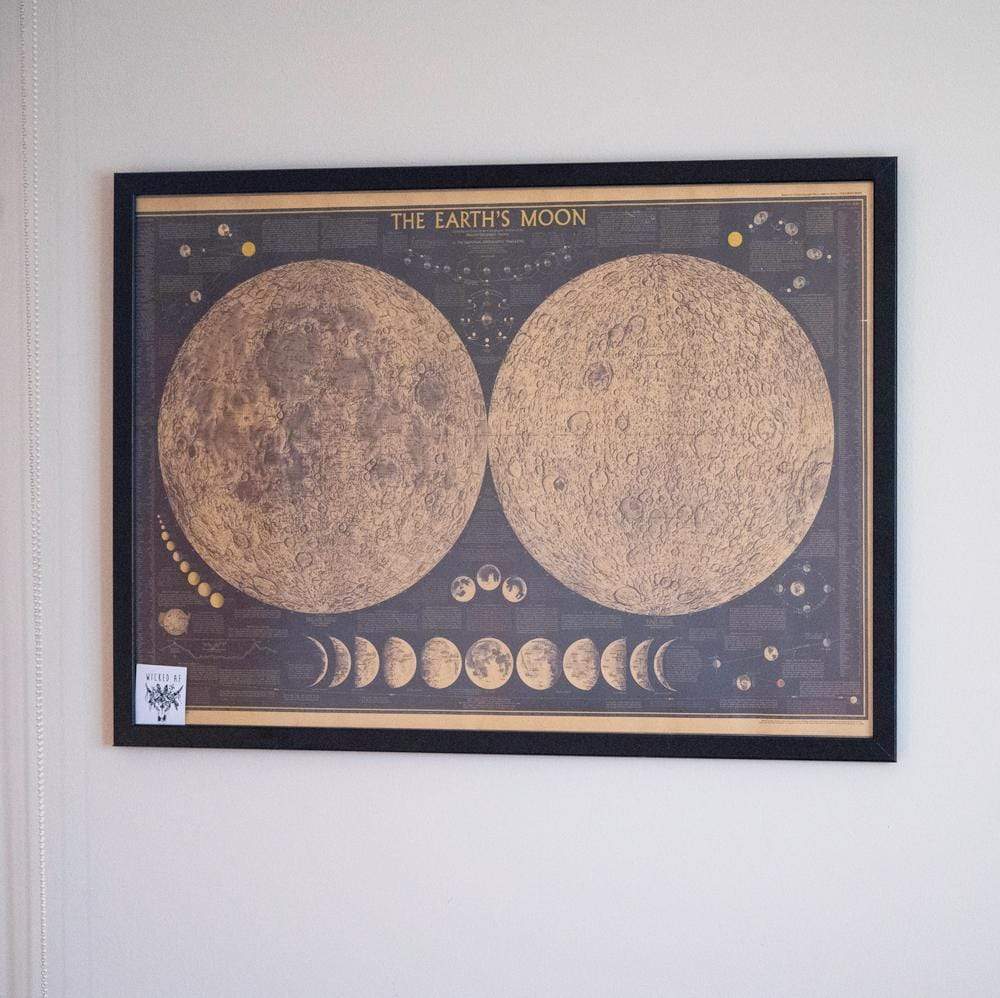 WickedAF poster Earth's Moon Vintage Poster