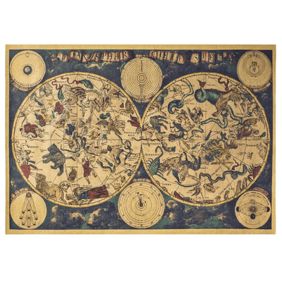 Vintage Astrology Constellation Poster - wickedafstore