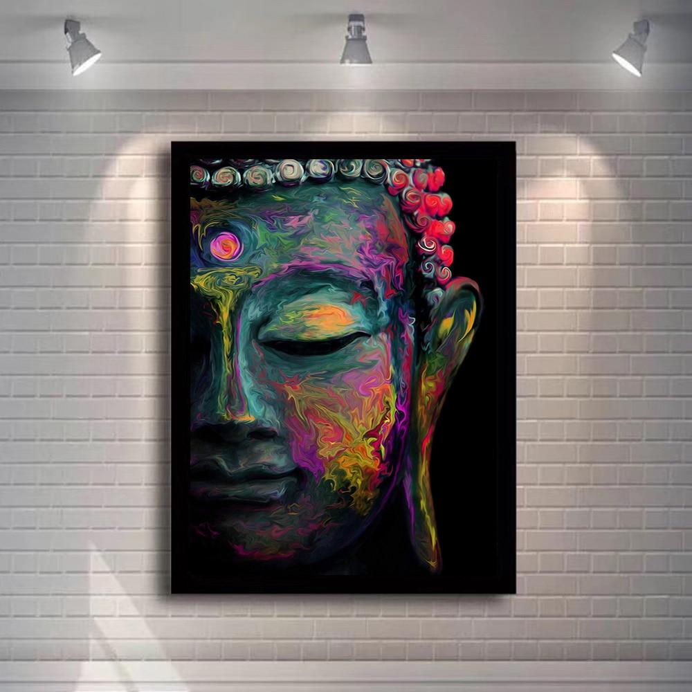 WickedAF Purple / 20x30cm/7.9"x11.8" Buddha Face Wall Art