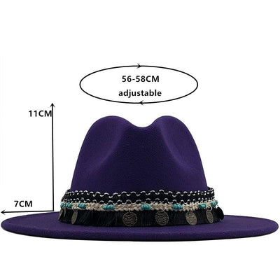 WickedAF Purple / 56-58cm/22"-22.9" Constanza Fedora Hat