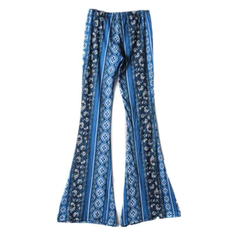 Rokoko Skinny Flare Trousers In Patchwork Hippie 70s Print  ASOS