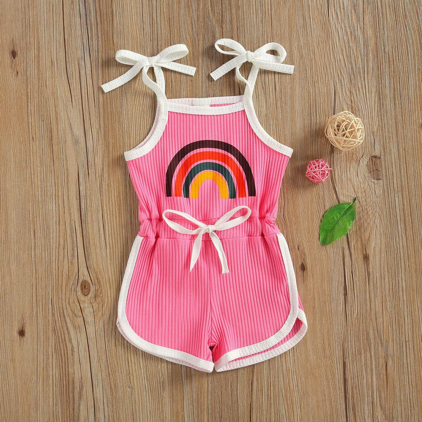 WickedAF Rainbow Print Baby Girl and Toddler Playsuit
