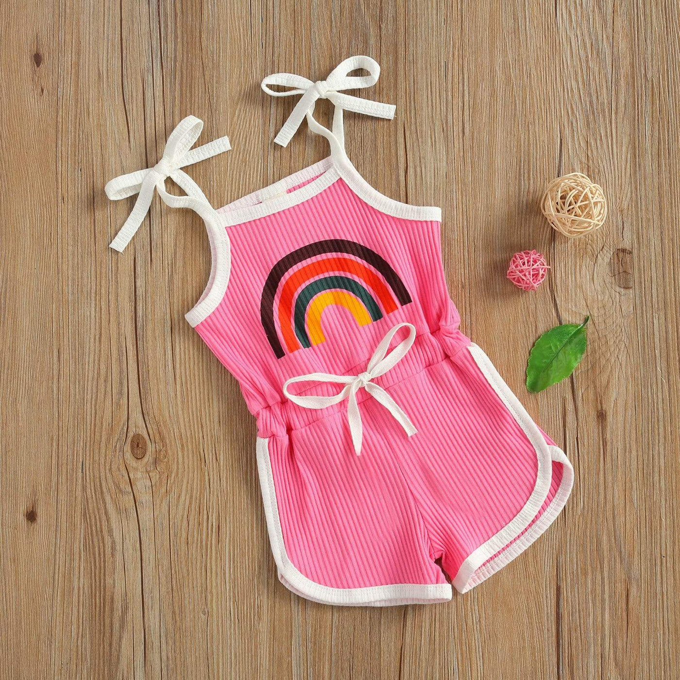 WickedAF Rainbow Print Baby Girl and Toddler Playsuit