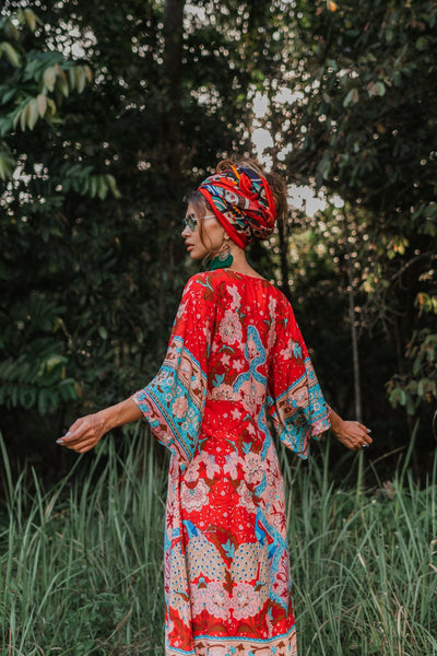 WickedAF REALM Kimono Midi Dress
